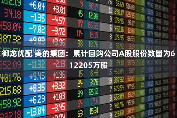 御龙优配 美的集团：累计回购公司A股股份数量为612205万股